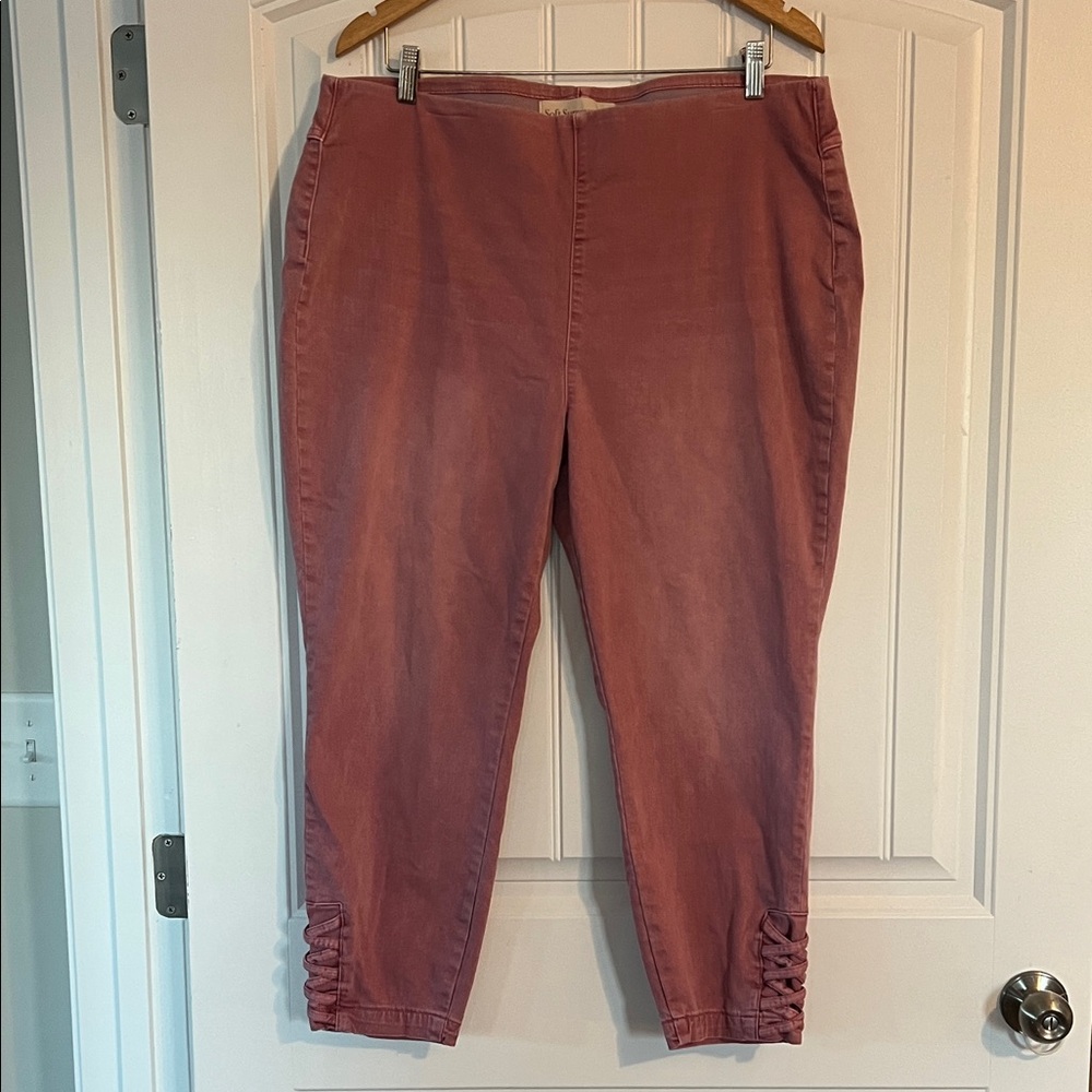 Soft Surroundings Pull On Crop Jeans Size XL